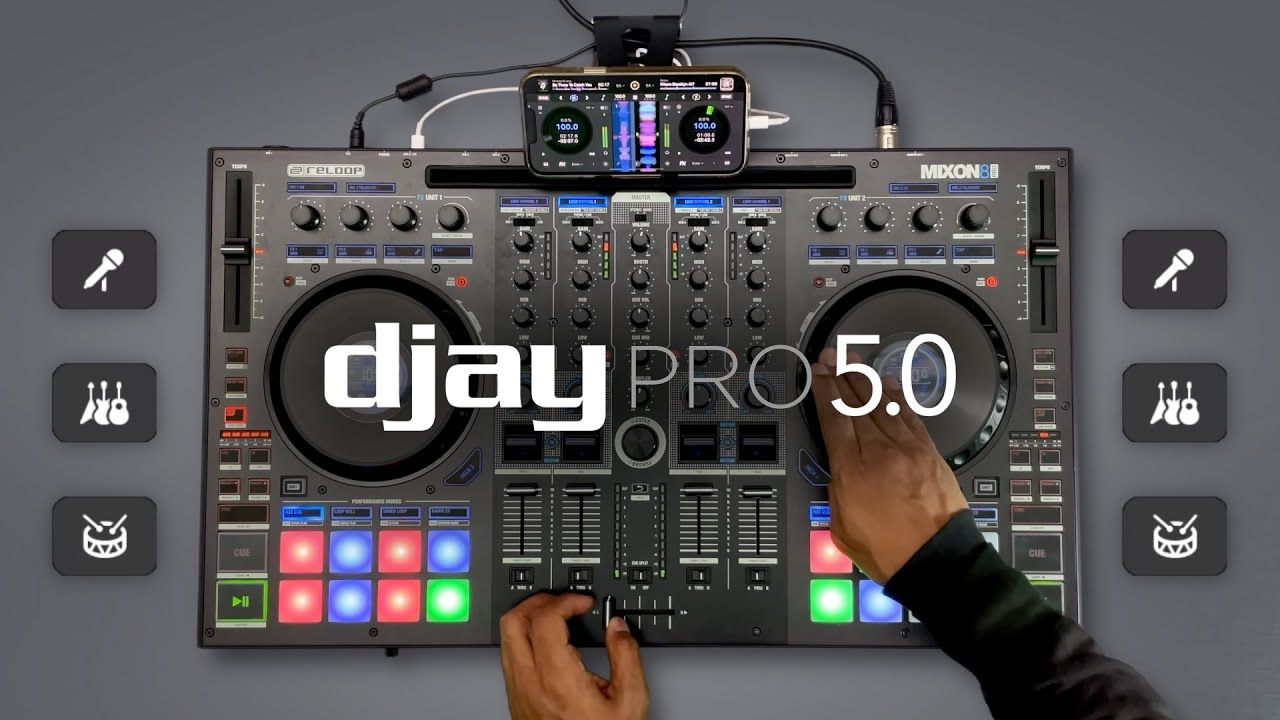 djay Pro 5 - Full Walkthrough with Mixon 8 Pro & DJ Angelo